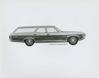 Collection of 48 original publicity photographs of the 1969 Chevrolet lineup of cars and trucks