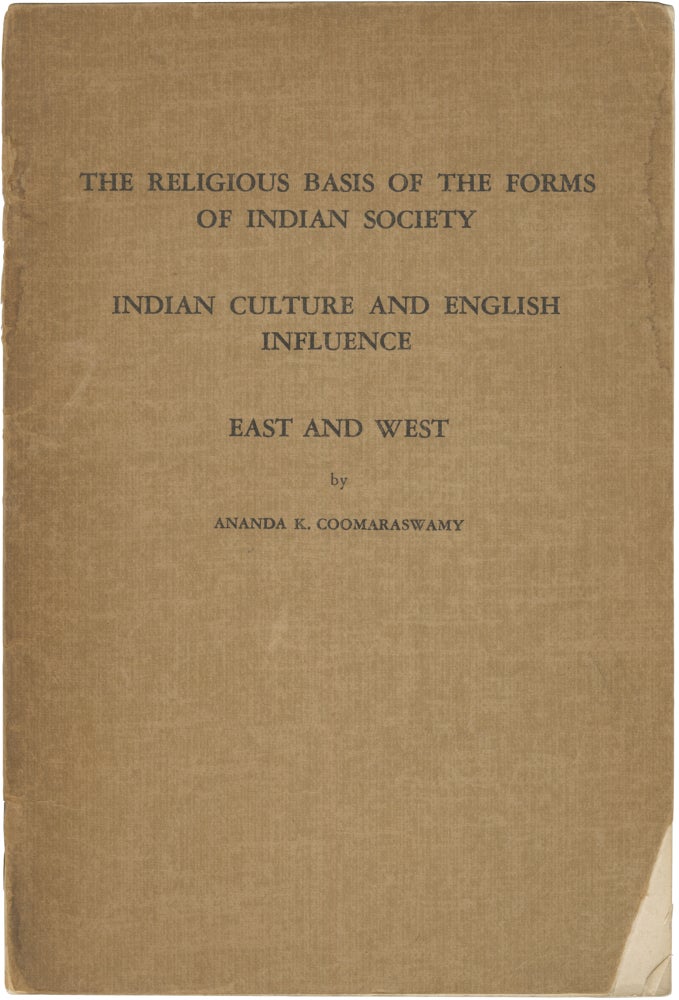 Book #156725] The Religious Basis of the Forms of Indian Society; Indian Culture and English...