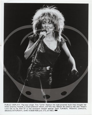 Collection of nine original photographs of Tina Turner, 1960s-1980s