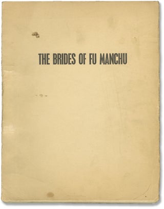 Book #156743] The Brides of Fu Manchu (Original screenplay for the 1966 film). Douglas Wilmer...