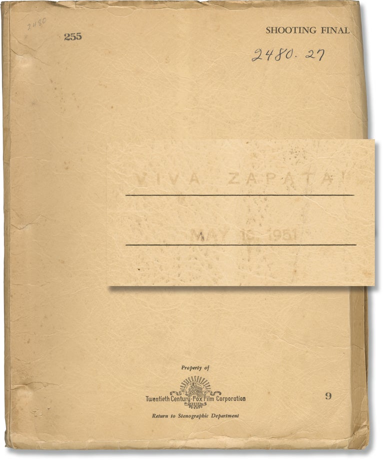 Book #156775] Viva Zapata [Viva Zapata!] (Original screenplay for the 1952 film). Elia Kazan,...