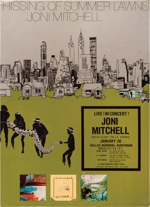Book #156832] Joni Mitchell: The Hissing of Summer Lawns (Original two-sided poster for a...