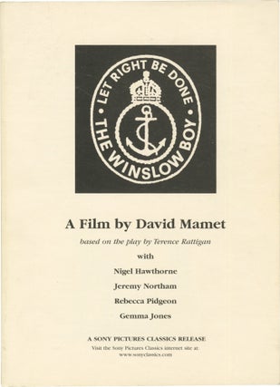 Book #157021] The Winslow Boy (Original program for the debut of the 1999 film). David Mamet,...