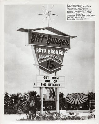 Book #157033] Archive of 77 original photographs from the Wagner Sign Service, circa 1950s-1960s....