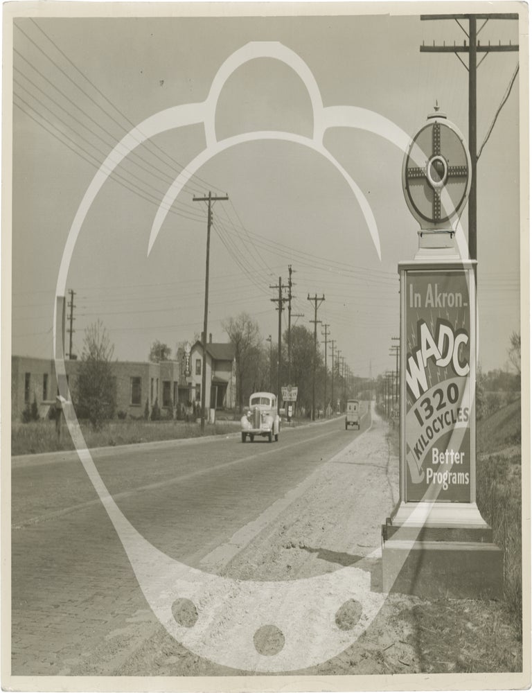 Archive of 26 original mid-Atlantic roadside alert signs with advertisements, circa 1930s-1940s