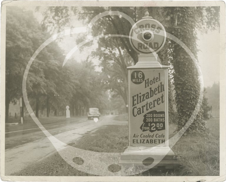 Archive of 26 original mid-Atlantic roadside alert signs with advertisements, circa 1930s-1940s