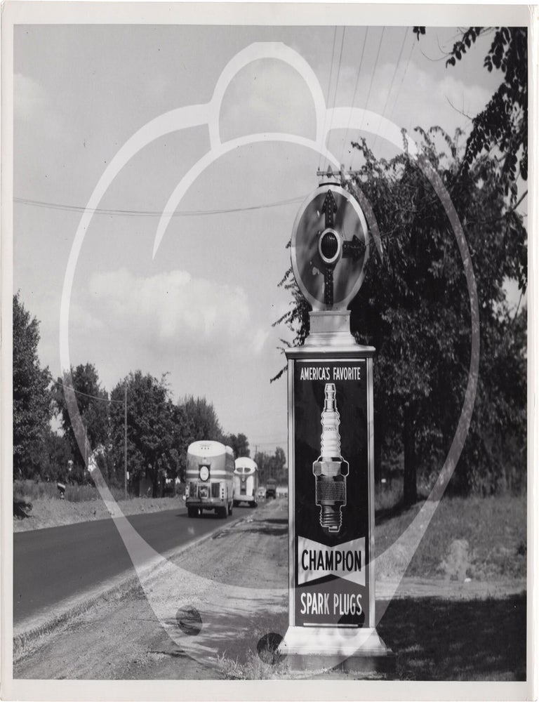 Archive of 26 original mid-Atlantic roadside alert signs with advertisements, circa 1930s-1940s