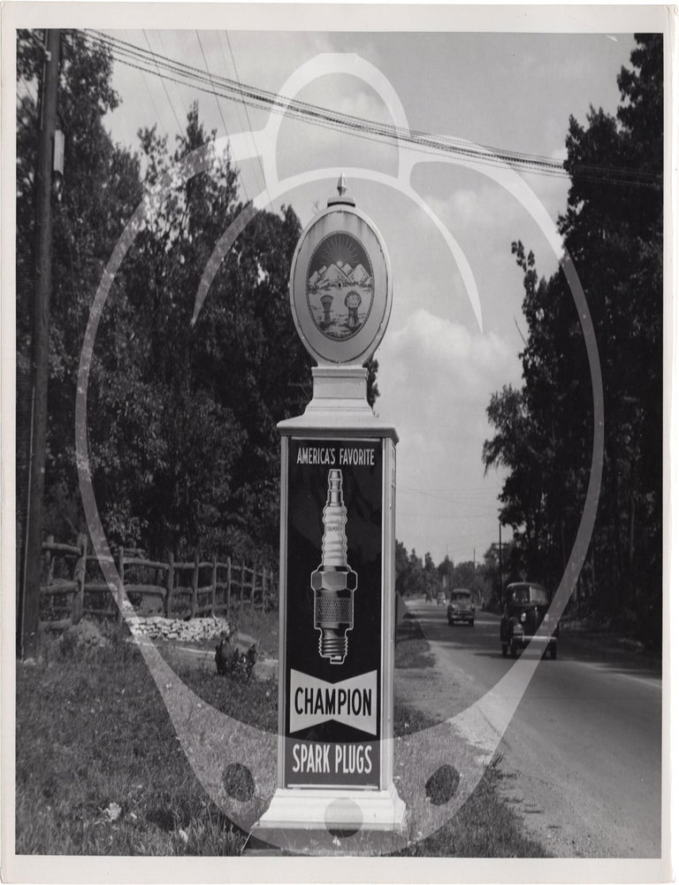 Archive of 26 original mid-Atlantic roadside alert signs with advertisements, circa 1930s-1940s