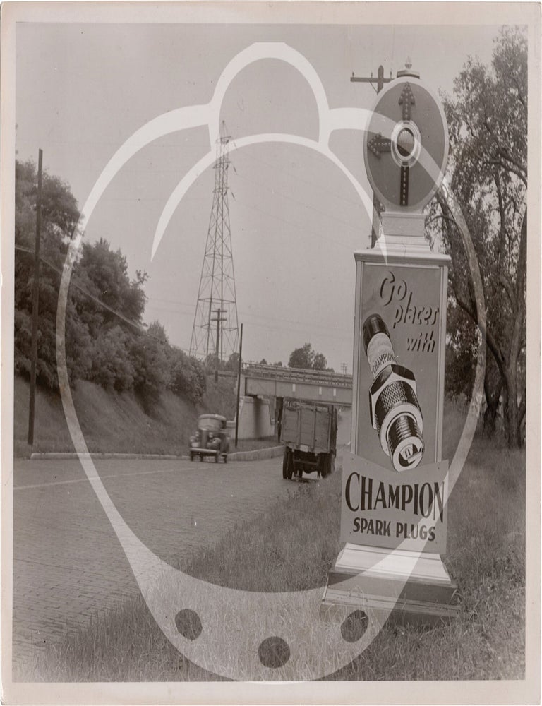 Archive of 26 original mid-Atlantic roadside alert signs with advertisements, circa 1930s-1940s