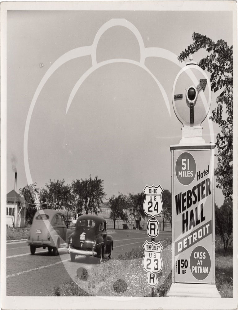 Archive of 26 original mid-Atlantic roadside alert signs with advertisements, circa 1930s-1940s