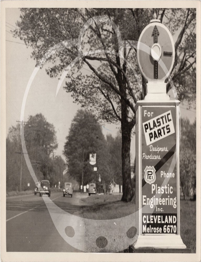 Archive of 26 original mid-Atlantic roadside alert signs with advertisements, circa 1930s-1940s