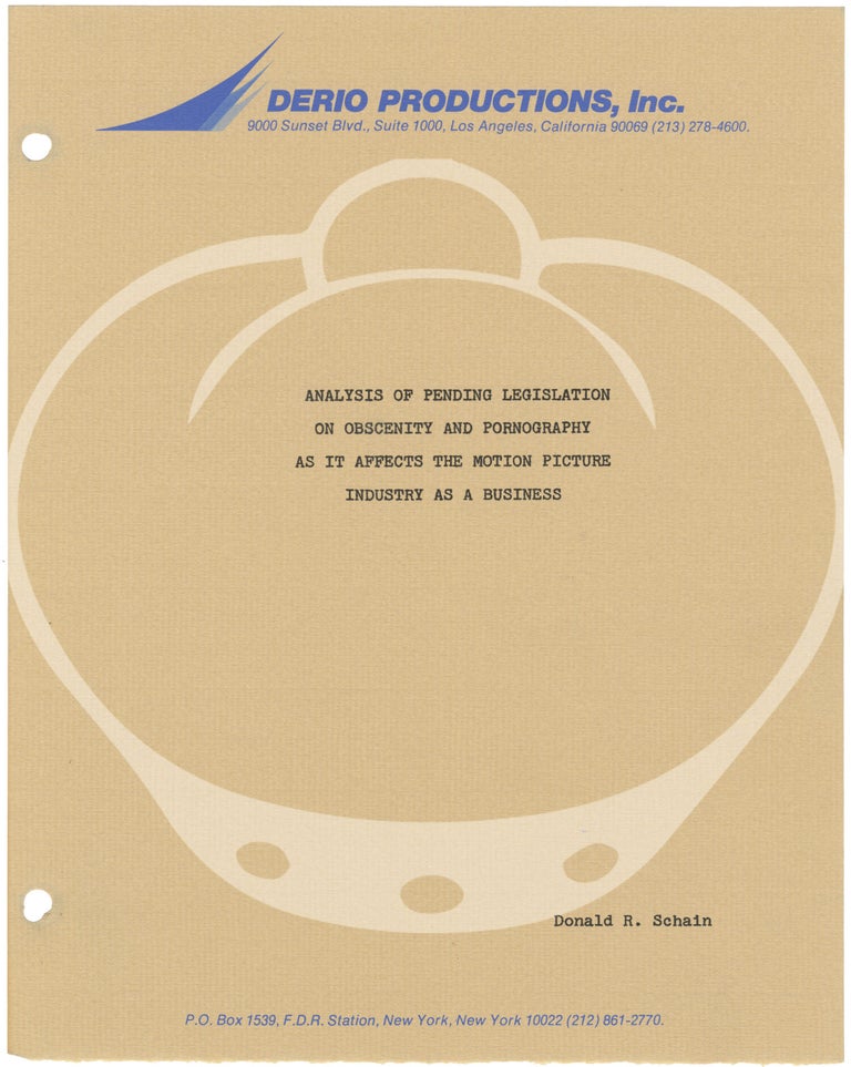 Archive of material belonging to sexploitation director and producer Don Schain, including 16 original screenplays, 80 set photographs, legal correspondence, fan mail, and production documents