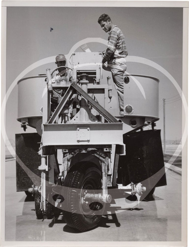 Archive of fifteen original photographs of automobile tire testing by the US Rubber Company, circa 1950s