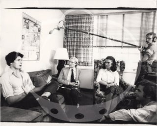 Two original photographs of Andy Warhol interviewing Christopher Reeve
