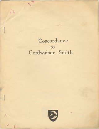Book #157366] Concordance to Cordwainer Smith (First Edition). Anthony R. Lewis