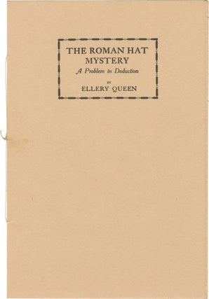 Book #157456] The Roman Hat Mystery (Limited Edition, signed by Frederic Dannay as Ellery Queen)....