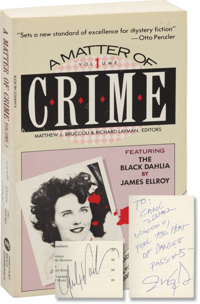 [Book #157467] A Matter of Crime, Volume 1. Richard Layman Matthew J. Bruccoli, Ed Hoch James Ellroy, Marcia Muller, contributors.