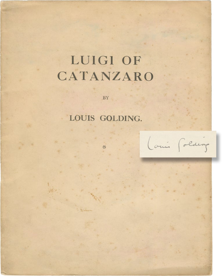 [Book #157476] Luigi of Catanzaro. Louis Golding.