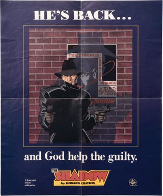 Book #157487] The Shadow (Original promotional poster for the 1986 comic miniseries). Howard Chaykin