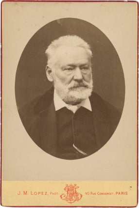 Book #157496] Original portrait photograph of Victor Hugo, circa 1870s. Victor Hugo, J M. Lopez,...