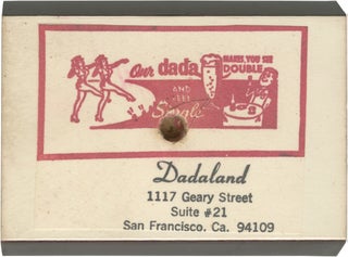 Book #157502] Our Dada Makes You See Double and Feel Single (Original rubber stamp, circa early...