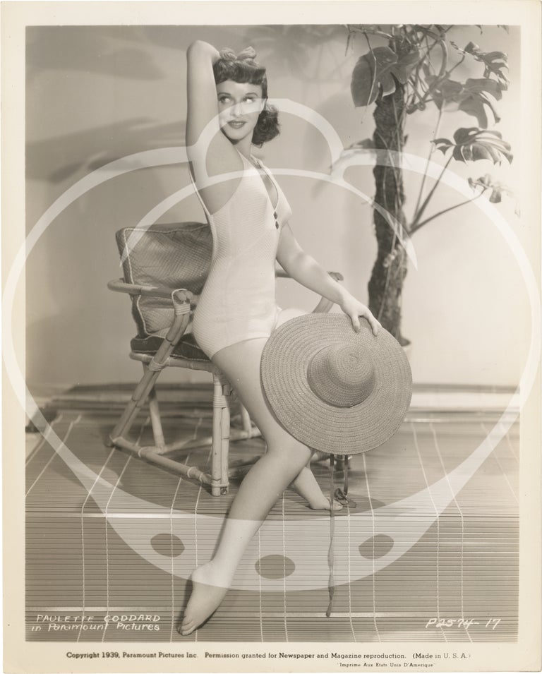 Two original publicity photographs of Paulette Goddard, 1939