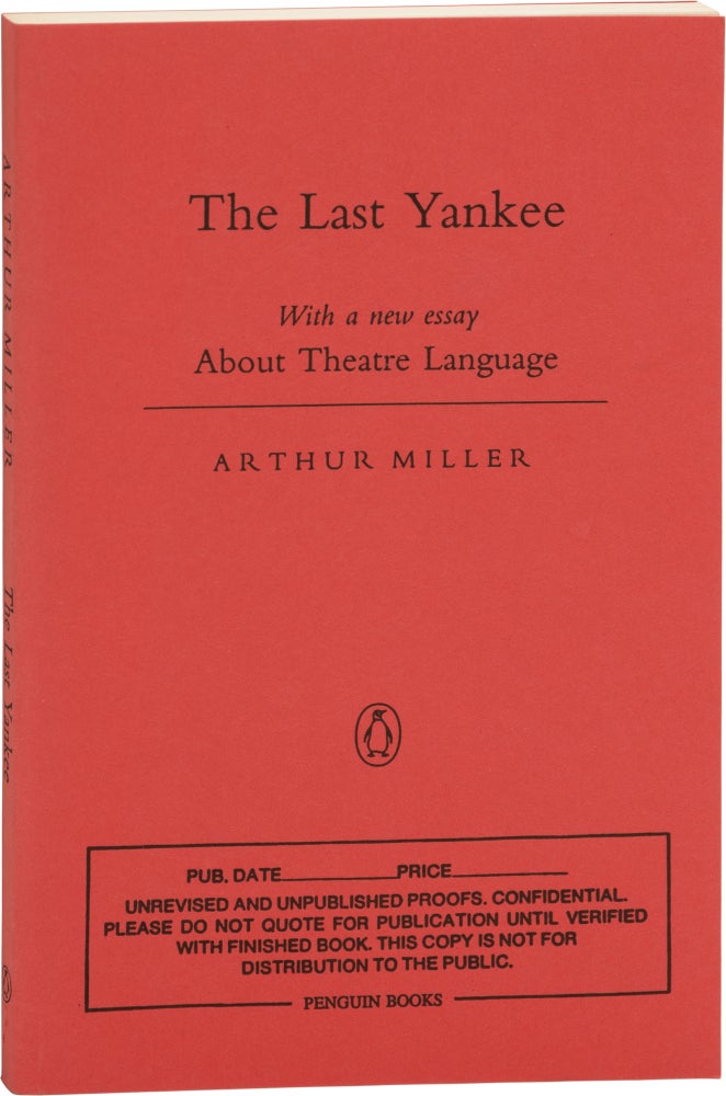 Book #157545] The Last Yankee (Uncorrected Proof). Arthur Miller