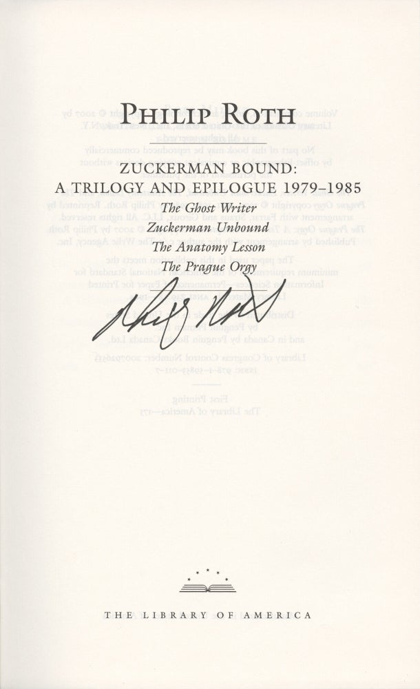 Zuckerman Bound: A Trilogy and Epilogue 1979-1985