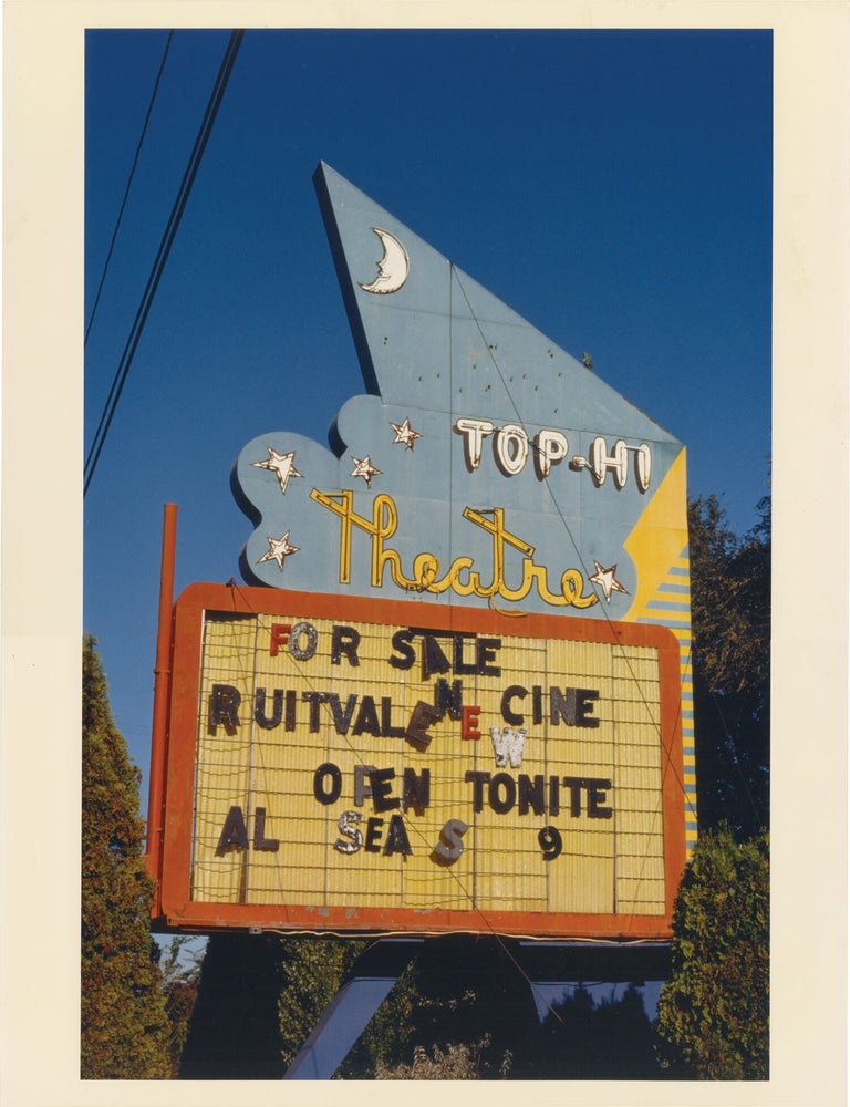 Archive of ten original oversize photographs of drive-in theaters, taken variously between 1977 and 1982