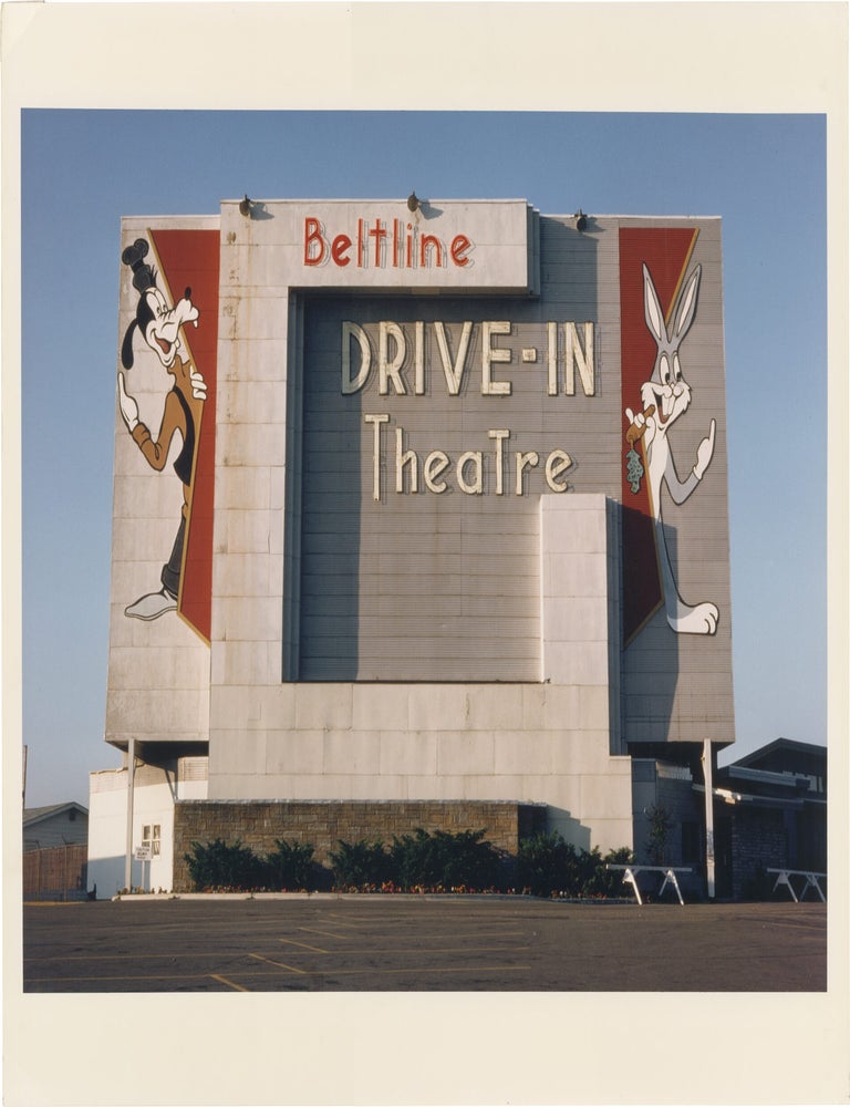 Archive of ten original oversize photographs of drive-in theaters, taken variously between 1977 and 1982