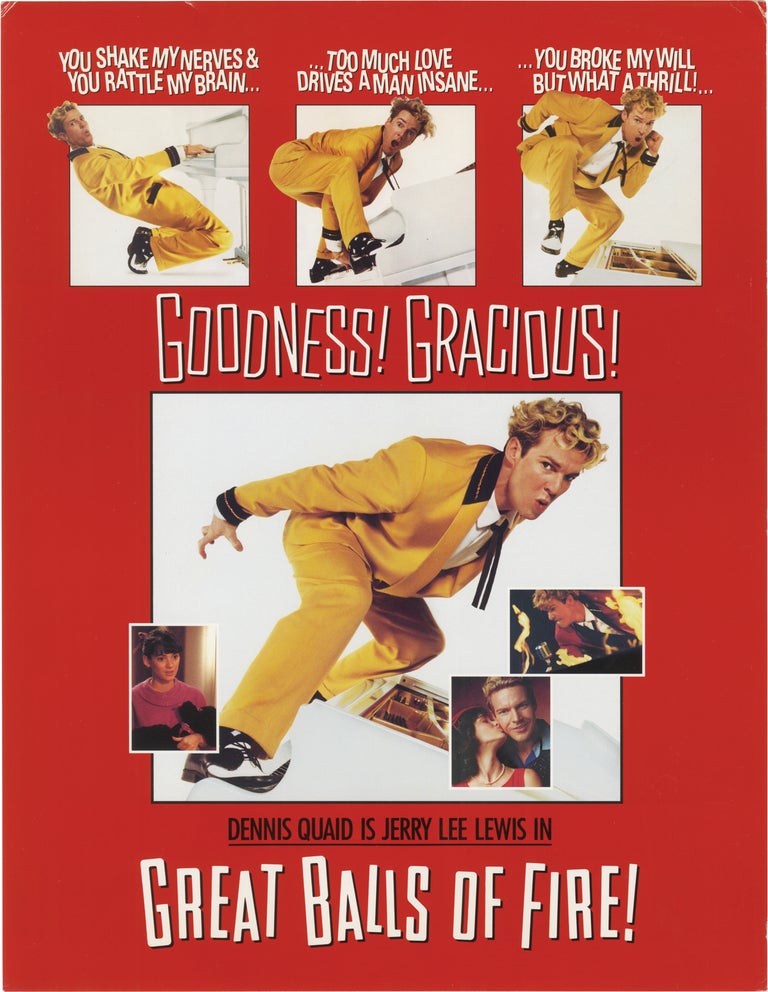 Book #157880] Great Balls of Fire! (Original press kit for the 1989 film). Jim McBride, Murray...
