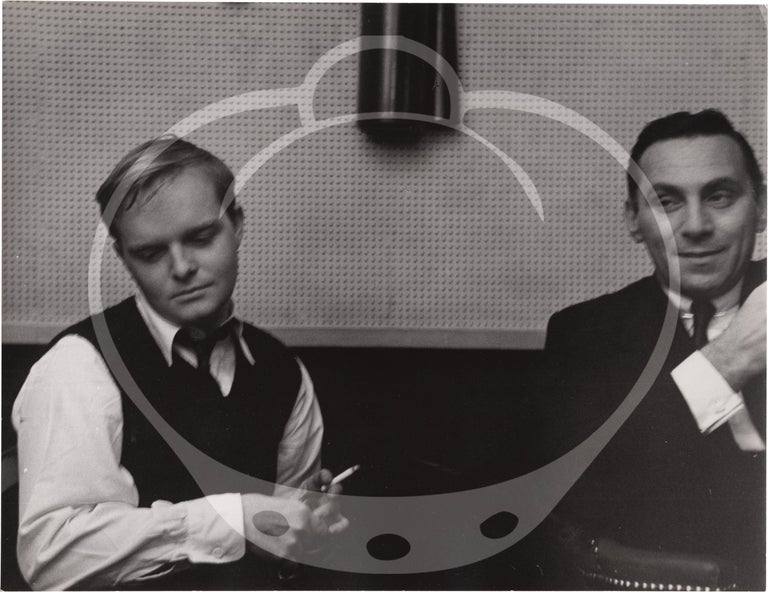 Three original photographs of Truman Capote and Goddard Lieberson, taken by recording engineer and photographer Fred Plaut