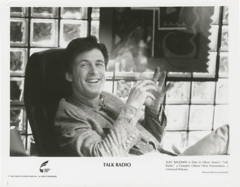 Book #157890] Talk Radio (Original photograph from the 1988 film). Oliver Stone, Eric Bogosian,...