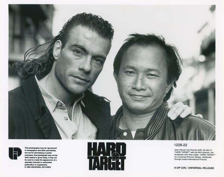 Book #158004] Hard Target (Original photograph of Jean-Claude Van Damme and John Woo on the set...