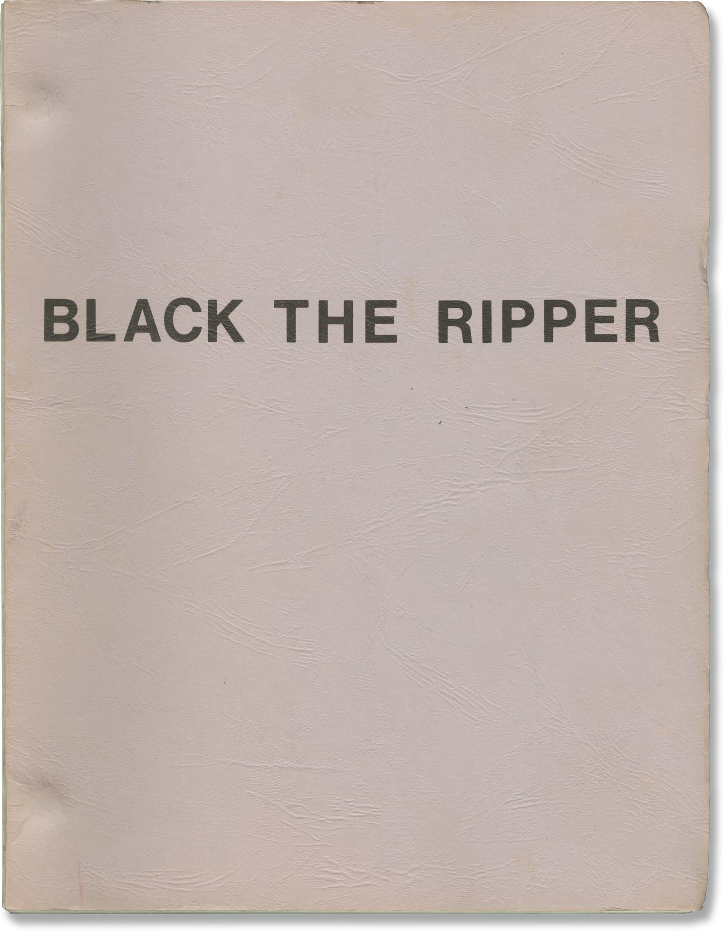 Archive Of Nine Original Screenplays For Six Unproduced Blaxploitation ...