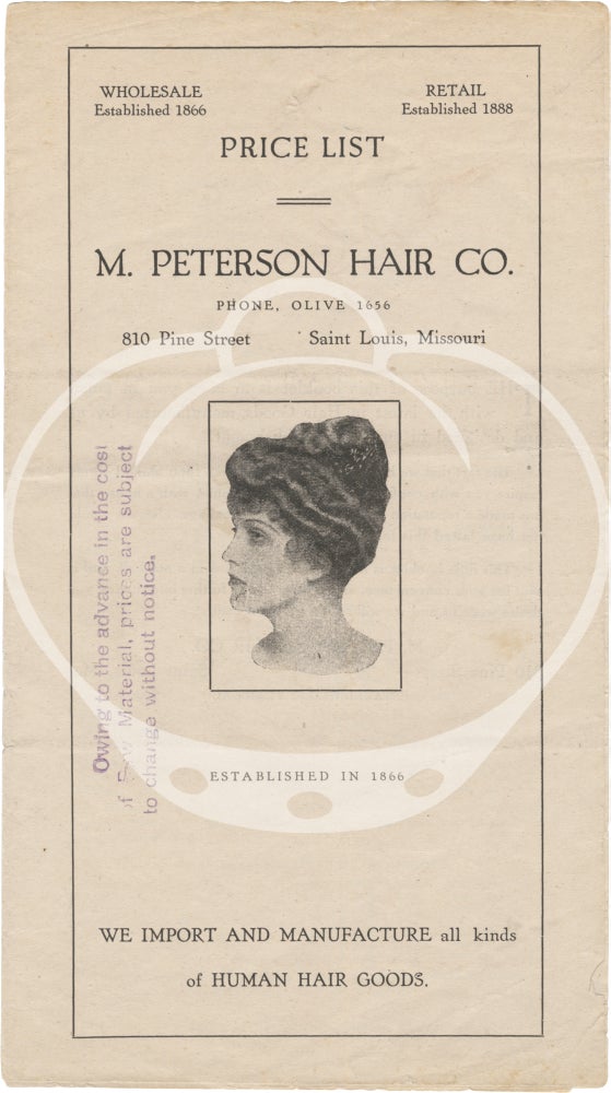 [Book #158062] M. Peterson Hair Co. Americana, African American Interest.