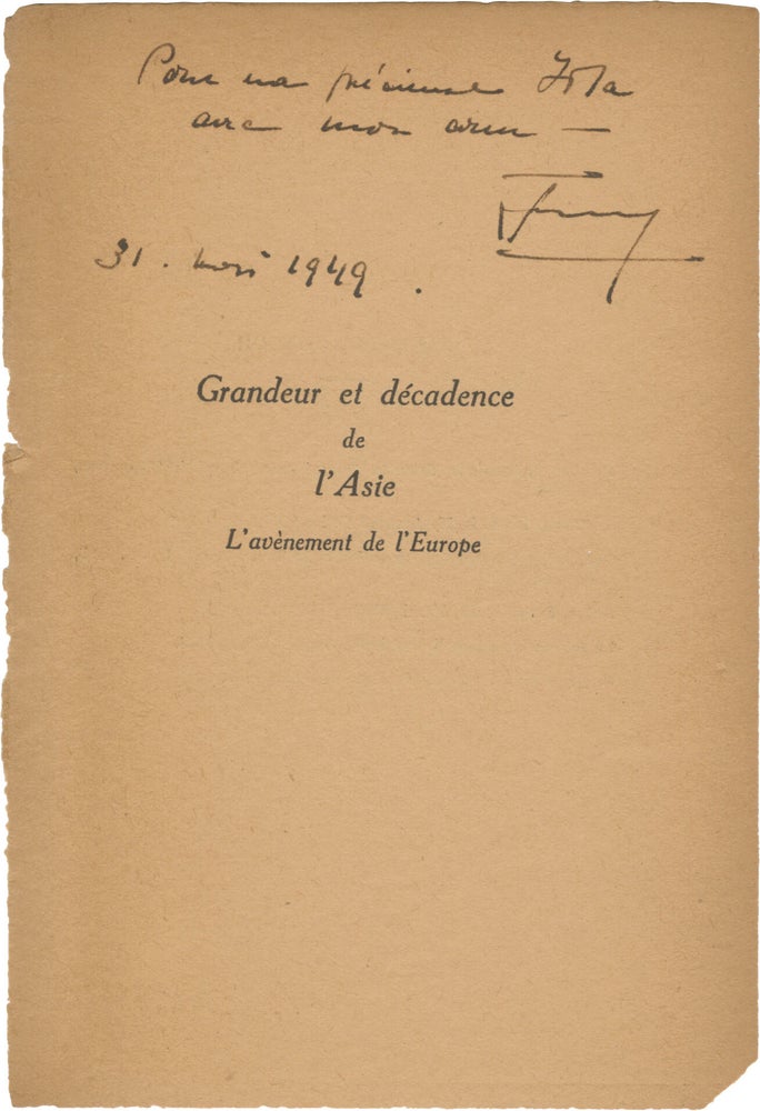 Grandeur et décadence de l'Asie