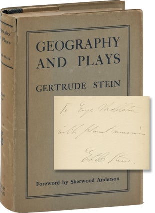Book #158100] Geography and Plays (First Edition, Association Copy, inscribed by the author to...