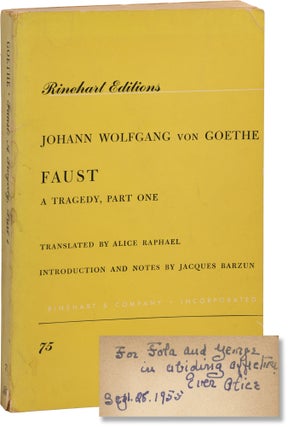Book #158107] Faust (First Edition, Association Copy, inscribed to George Middleton and Fola La...