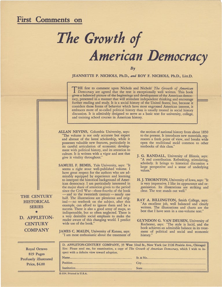 The Growth of American Democracy: Social, Economic, Political