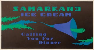 Book #158130] Archive of five advertising signs for Samarkand Ice Cream designed by Wana Derge,...