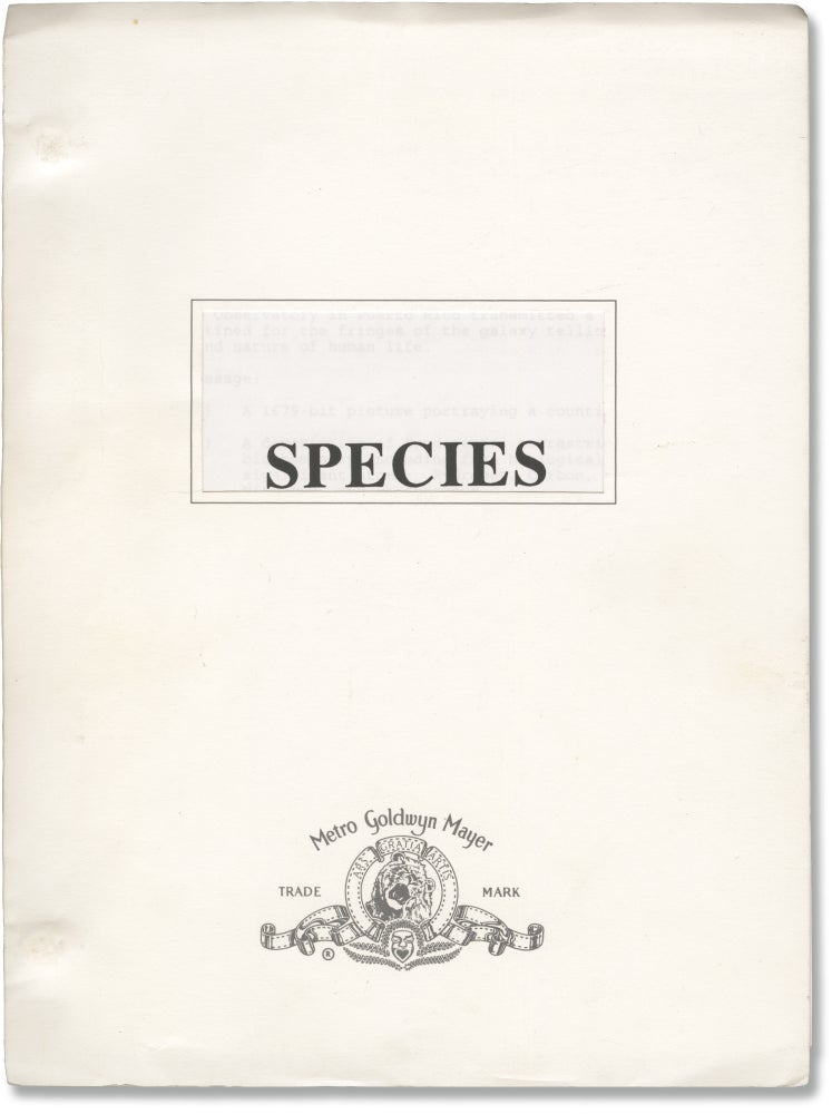 [Book #158292] Species. Michael Madsen Ben Kingsley, Forest Whitaker, Alfred Molina, Roger Donaldson, Dennis Feldman, starring, director, screenwriter.