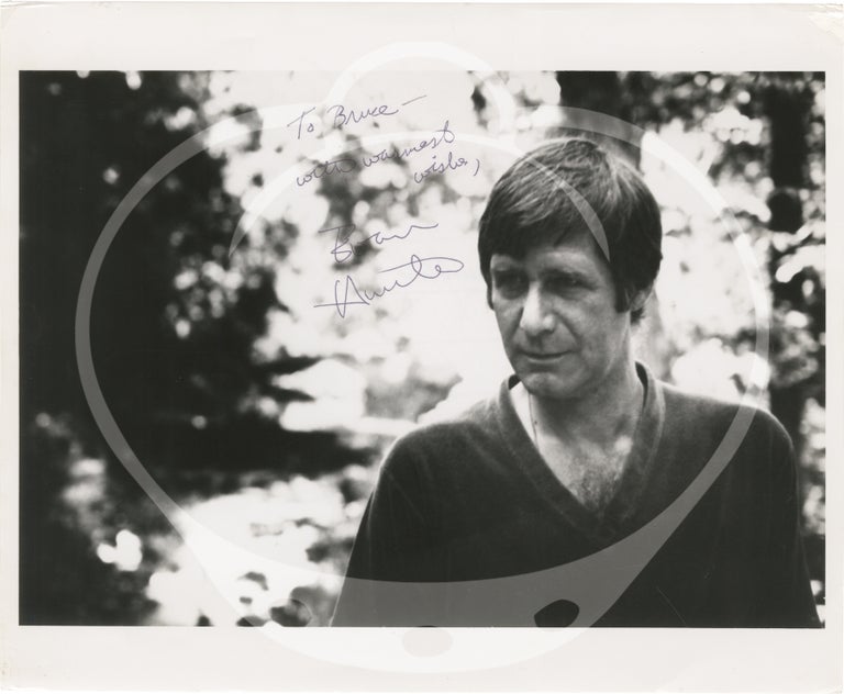 Two original photographs of Ed McBain, signed by McBain