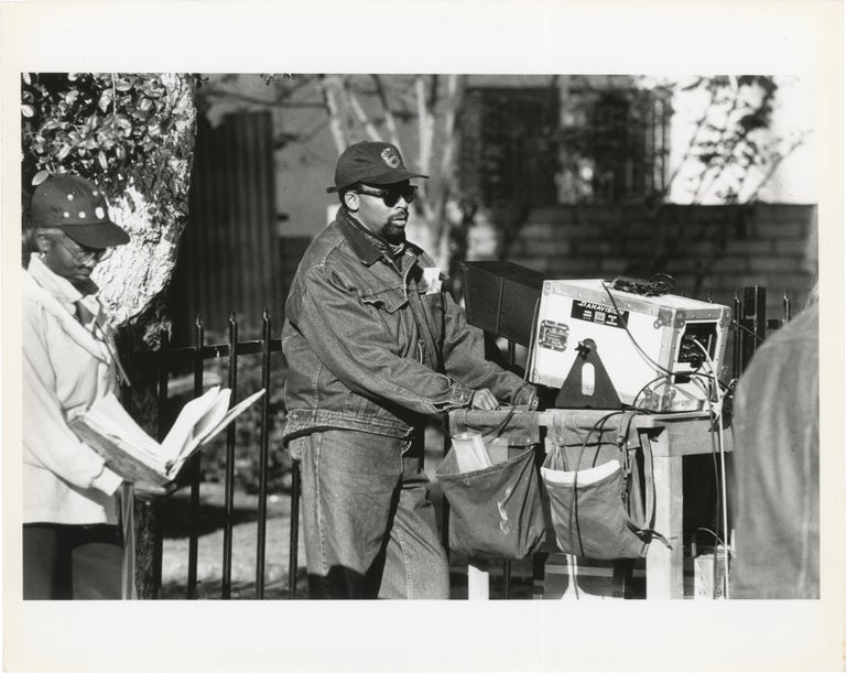 Book #158404] Get on the Bus (Original photograph from the 1996 film). Spike Lee, Reggie Rock...