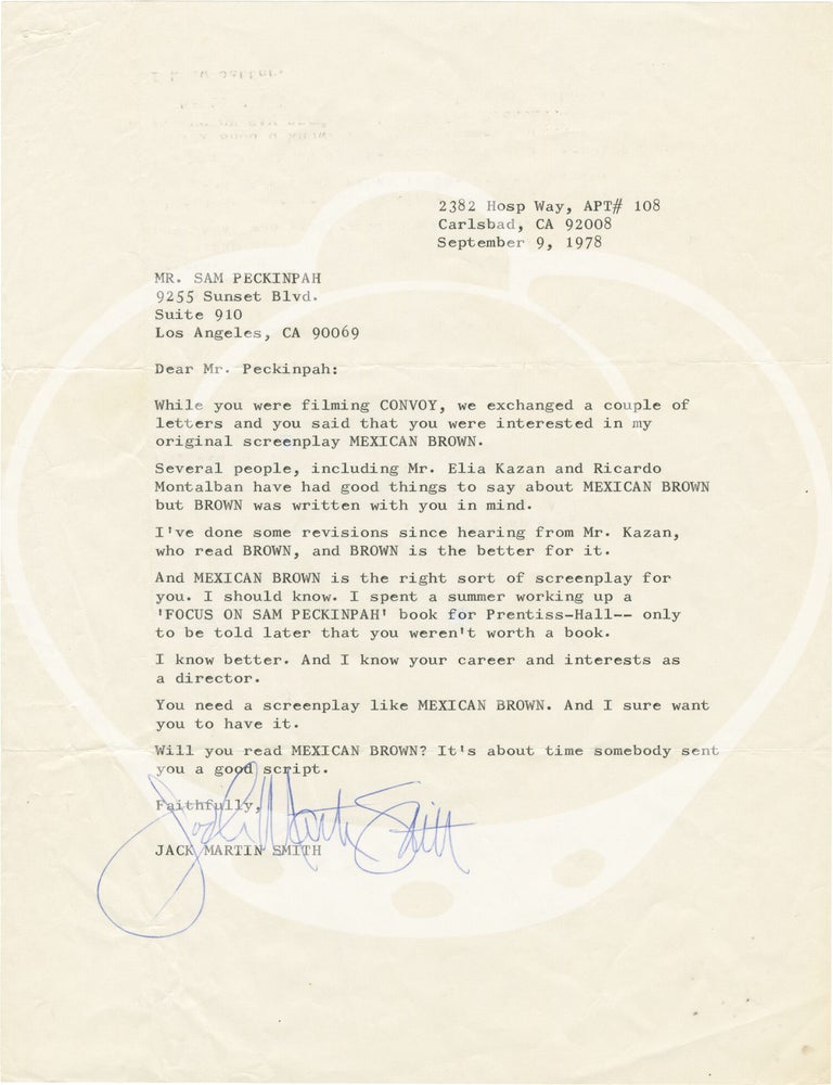 Archive of correspondences, notes, forms, and other documents to and from Sam Peckinpah, circa 1970-1979