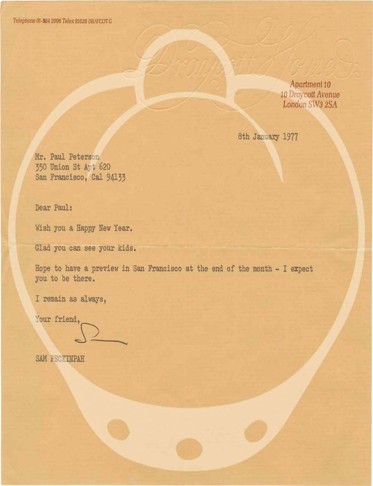 Archive of correspondences, notes, forms, and other documents to and from Sam Peckinpah, circa 1970-1979
