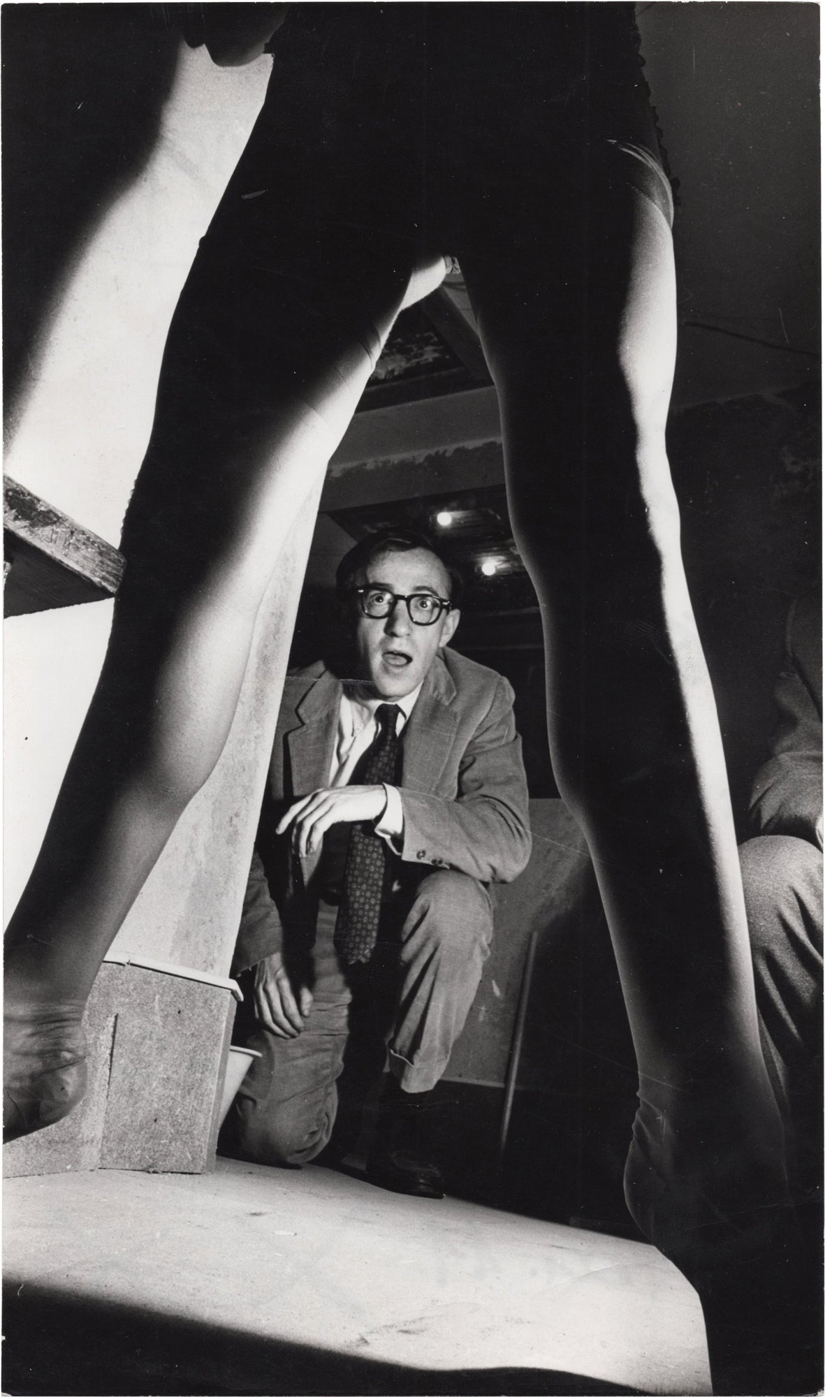 Original photograph of Woody Allen at the Crazy Horse Cabaret in
