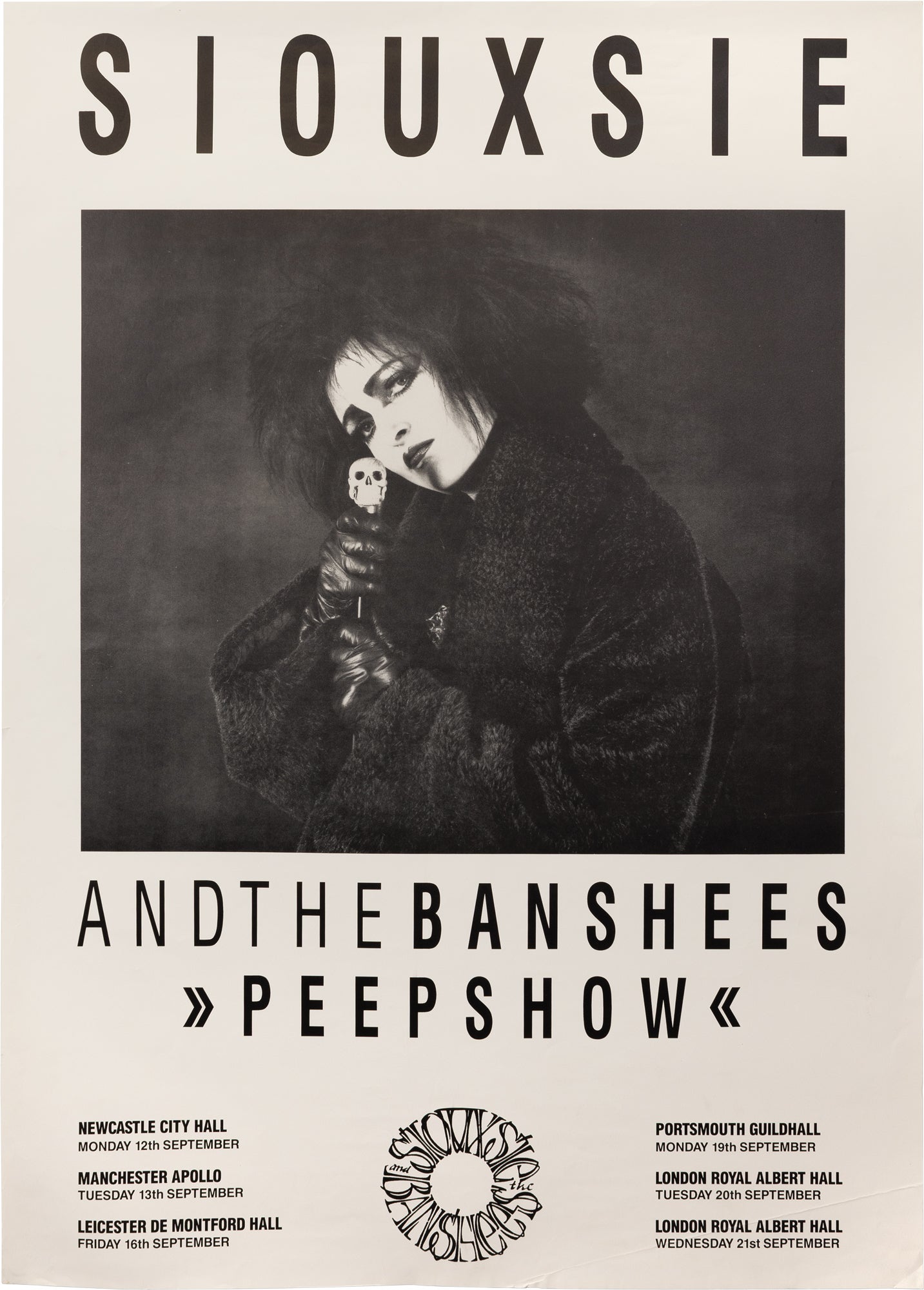 Original Siouxsie and the Banshees UK Peepshow tour poster Siouxsie