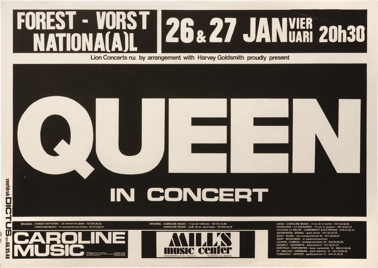 Book #158535] Original Belgian poster for two performances at Forest National in Brussels, on...