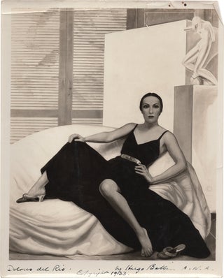 Book #158567] Original photographic print of a portrait of Dolores del Rio, circa 1933-1934....